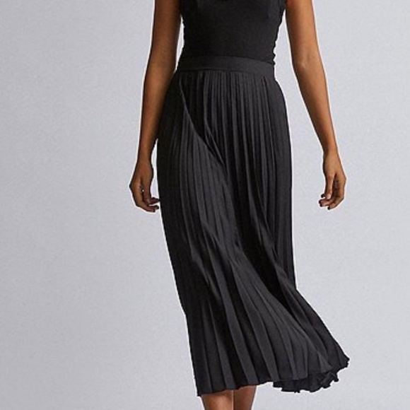 UNIQLO CHIFFON KNIFE PLEAT SEMI-SHEER MIDI SKIRT - NO PANTS LOOK - Picture 9 of 12